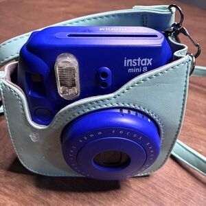 Fujifilm Instax Mini 8 Instant Film Camera Blue Tested Works